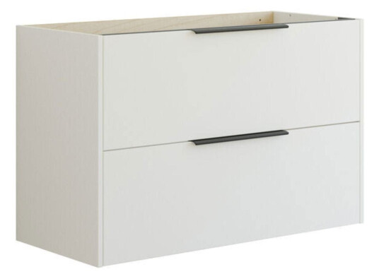 Dansani Mido+ Classic Glatt Servantskap 2 Skuff Hvit Matt / 100cm Dansani Mido+ Classic Glatt Servantskap 2 Skuff Hvit Matt / 100cm