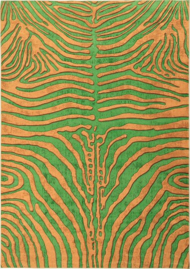 Wilton teppe Zebra grønn/oransje Størrelse: 200 x 280 cm