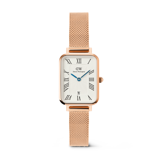 Daniel Wellington DW Watch Quadro Melrose Roman Numerals Date 20x26mm Rose Gold Daniel Wellington DW Watch Quadro Melrose Roman Numerals Date 20x26mm Rose Gold