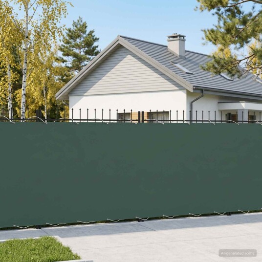 vidaXL Balkong privat skjerm 180 x 500 cm Polyester Mørkegrønn
