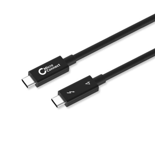 MicroConnect Thunderbolt 4 Kabel 1m 100W 8K 60Hz Svart MicroConnect Thunderbolt 4 Kabel 1m 100W 8K 60Hz Svart