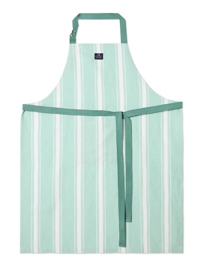 Lexington Home Striped Linen/Cotton Apron - Green - ONE SIZE Lexington Home Striped Linen/Cotton Apron - Green - ONE SIZE