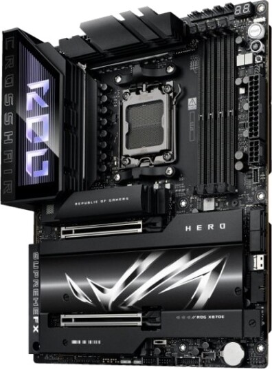 Asus ROG Crosshair X870E Hero Hovedkort ATX AM5 DDR5 med Wi-Fi 7 og USB4 Asus ROG Crosshair X870E Hero Hovedkort ATX AM5 DDR5 med Wi-Fi 7 og USB4