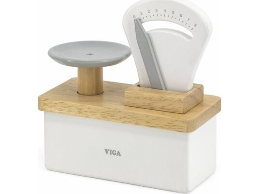 Viga Toys Viga 44526 Gray And White Shopping Scale Viga Toys Viga 44526 Gray And White Shopping Scale