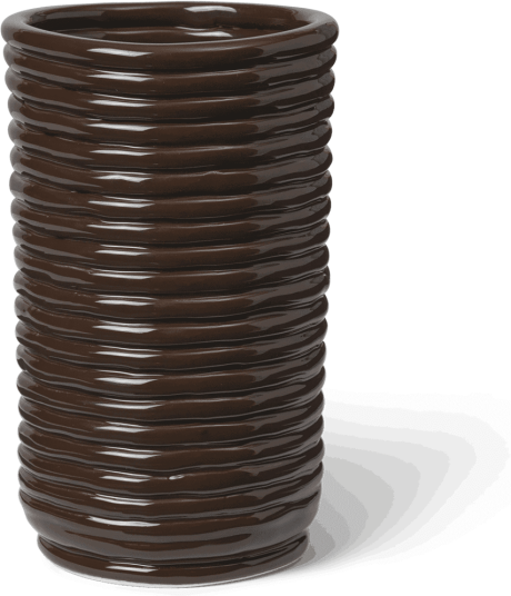 Ferm Living Corduroy vase 21 cm Carob Brown