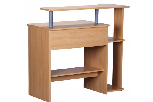 Skrivebord Kolstrup 94 cm med Oppbevaring Hyller   Natur