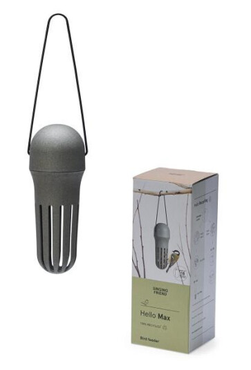 Fôringsdispenser Til Småfugl Grå 22Cm Fôringsdispenser Til Småfugl Grå 22Cm