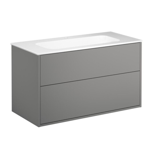 Gustavsberg Artic møbelpakke, 100x47 cm, grå/hvit