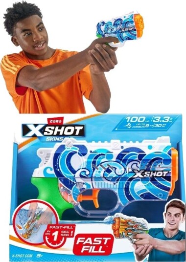 Zuru Xshot Nano Fast-Fill Skins Vannpistol Blå