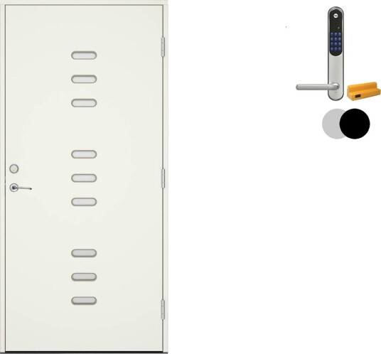 Ytterdør Swedoor Advance-Line Statement Glint med Yale Entrus Ytterdør Swedoor Advance-Line Statement Glint med Yale Entrus