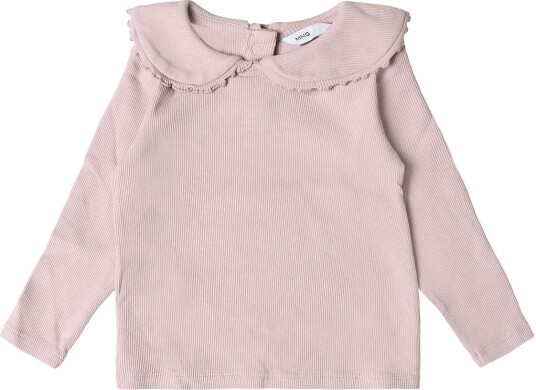 Mango Cotton Baby Collar T-Shirt - PINK - 86
