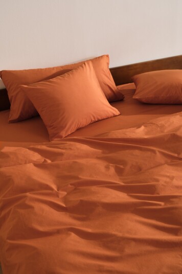 Jotex Percale Dynetrekksett Dobbeltseng Økologisk Brent oker ZACK 17316122097