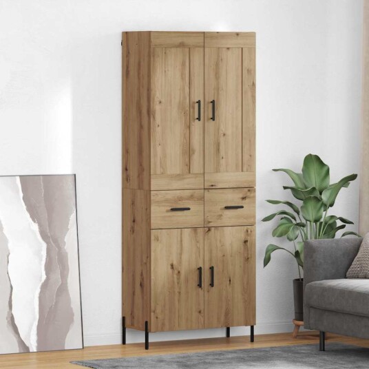 Høyskap med skuff 2 pcs Artisan Eik Konstruert tre