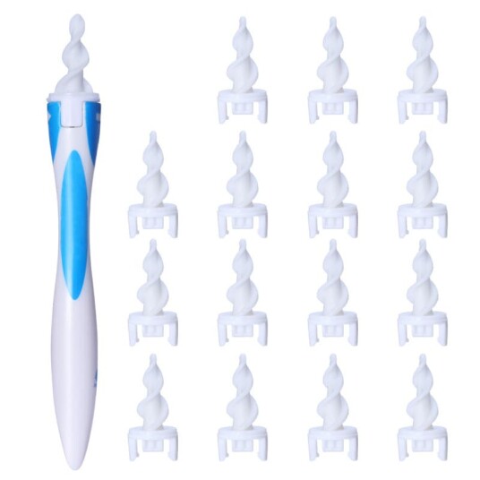 Smart Swab Spiral ørerenser + 16 ekstra silikonspisser Smart Swab Spiral ørerenser + 16 ekstra silikonspisser
