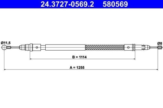 Bremsewire ATE 24.3727 0569.2