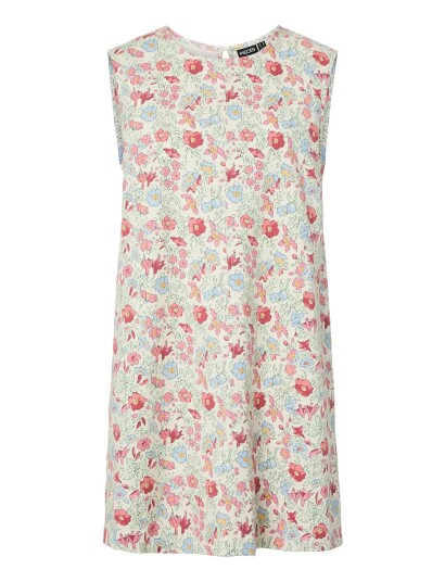 Pieces Pcsalume Sl Short Denim Dress   CreaM