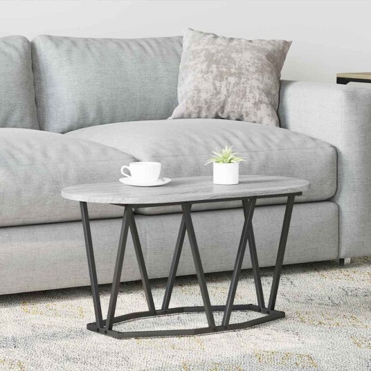  Grå Sonoma Kaffebord 80x40x40.5 cm laget av konstruert tre og metall
