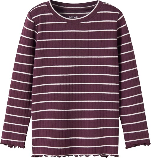 Name It Genser Rib Slim NmfOlena Mauve Wine Name It 2 år (92) Genser Bordeaux Hvit