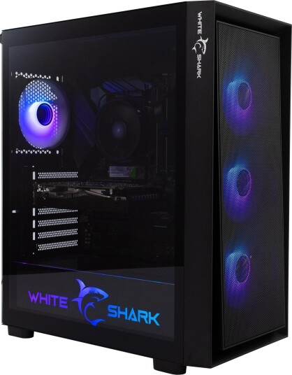 White Shark GCC-2401 4x120mm RGB-vifter Svart