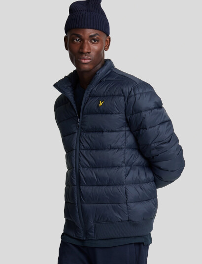 Lyle & Scott Funnel Neck Wadded Jacket - Navy - XS Lyle & Scott Funnel Neck Wadded Jacket - Navy - XS