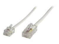 MicroConnect RJ-45 til RJ-12 Nettverkskabel 3 m Hvit