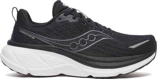 Saucony Mens Hurricane 25 Wide Black/white 13"