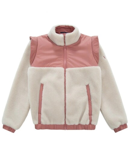 WoolLand Stryn Fleece Jakke Barn Burned Rose 146 152