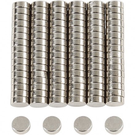 Diverse Powermagnet dia 5 mm tykkelse 2 mm 100 stk