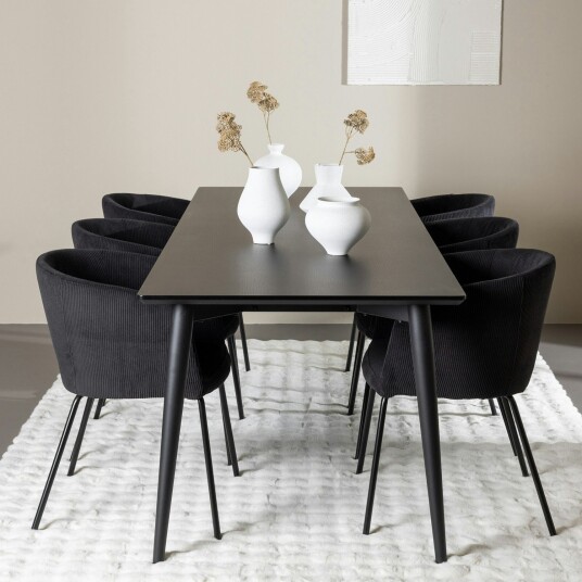 Spisegruppe Venture Home Ellis 230 med 6 stk Berit Stoler