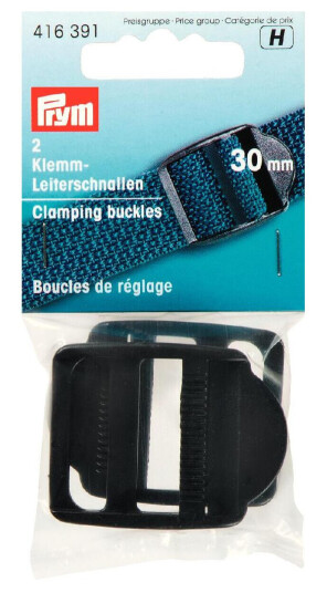 Reguleringsspenner låsing 2 stk 30 mm svart plastik Reguleringsspenner låsing 2 stk 30 mm svart plastik
