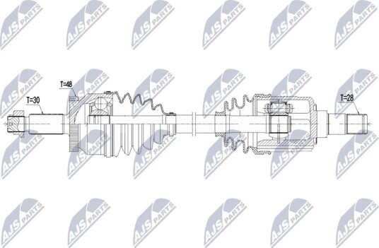 NTY NPW HY 642 Drivaksel
