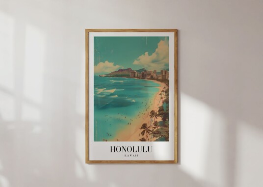Plakat Honolulu Strand