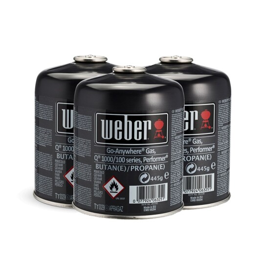 Weber Engangsgassflaske Passer små gassgriller Weber Engangsgassflaske Passer små gassgriller