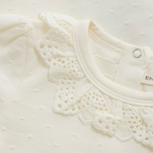 En Fant Body Shirt SS Stripe Eggnog (80 / 1 år)