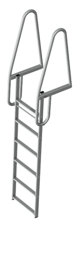 Badetrapp aluminium 6 trinn
