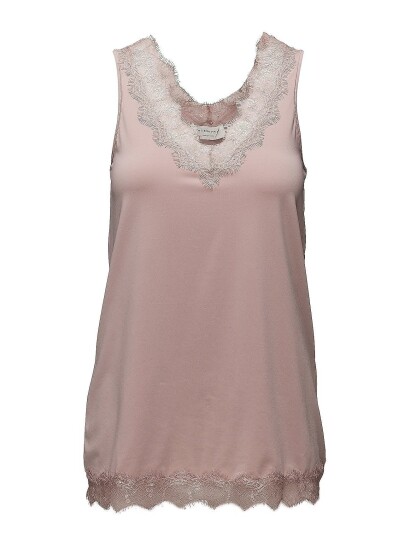 Rosemunde Rwbillie Sl Lace V Neck Top Pink 40 Rosemunde Rwbillie Sl Lace V Neck Top Pink 40