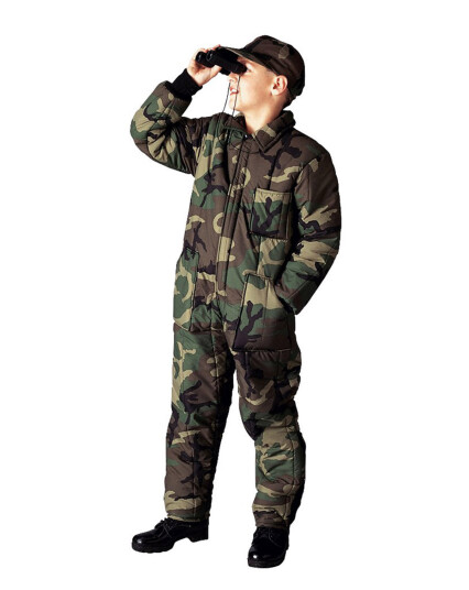 Rothco Flightsuit Flygerdrakt for barn Woodland Grønn, Brun