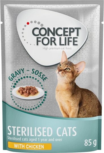 Concept For Life Våtfôr Sterilised Cats Med I Saus Kylling 85 G