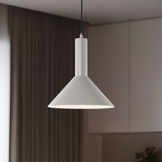 Sigma Vitrum kjegleformet hengelampe taupe metall Ø 26 cm E27