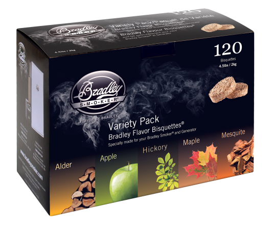 Bradley briketter 5 blandede smaker 120 stk