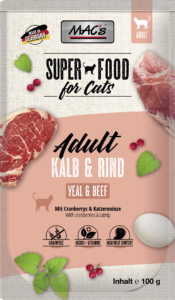 Mac'S Super Food For Cats Kalv Og Storfe 100G Våtfôr