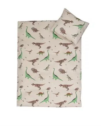 Borg Living Sengetøy til junior 100x140 cm - OEKO-TEX®-sertifisert - Dinosaurtrykk - 100 % bomull Borg Living Sengetøy til junior 100x140 cm - OEKO-TEX®-sertifisert - Dinosaurtrykk - 100 % bomull