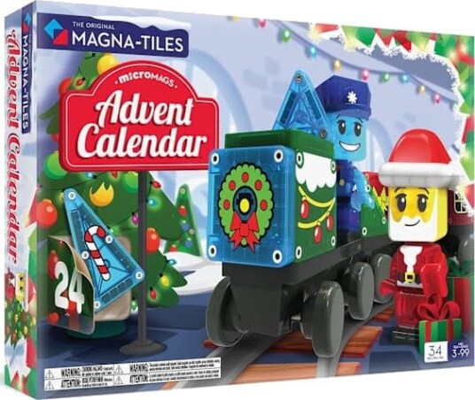 Magnetiske Byggeklosser Julekalender 2025 med 34 Deler [ZHE]
