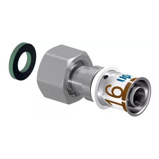 Uponor S Press Plus 1899452 Overgang med løpemutter 16 x 20 mm