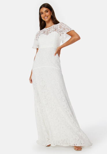 Bubbleroom Occasion Eliza Lace Wedding Gown White 36