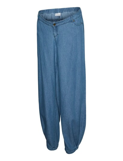 Mamalicious Mljamaica Barrel Wide Jeans   Blue   XS