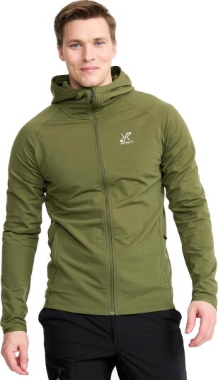 Revolutionrace Evolution Light Stretch Fleece Hoodie Herre Cypress 3XL Herre Overdeler Fleece & midlayers