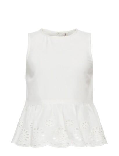 Kids Only Kmgbondi Life Sl Embroidery Top Wvn White 98