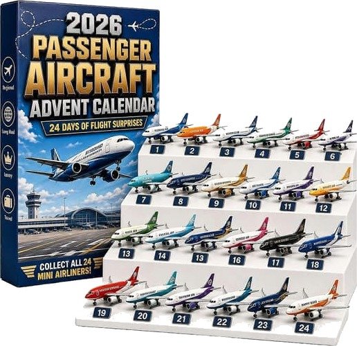 Fly Adventskalender 2026 24 dager nedtelling til jul med 24 flymodeller