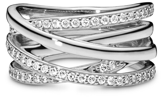 Pandora, Ring i 925 sølv med zirkoner str. 56
